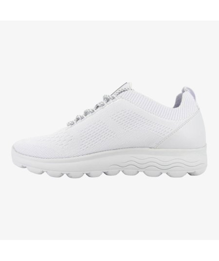 Geox Spherica Sneakers Donna in tessuto total White