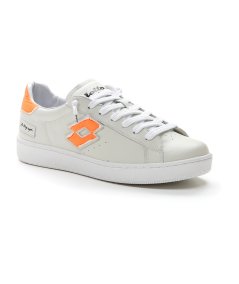 Lotto Leggenda Autograph Fluo - Sneakers Casual da Uomo in Pelle Bianca