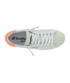 Lotto Leggenda Autograph Fluo - Sneakers Casual da Uomo in Pelle Bianca