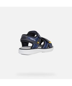 Geox J15DRA sandalo Maratea Blu Navy E Giallo