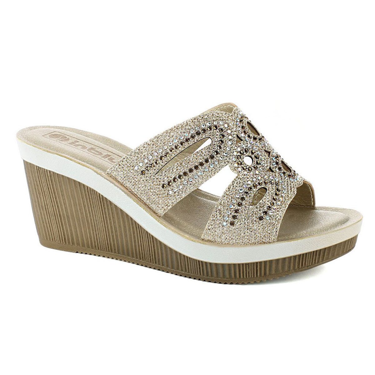 inblu AS-26 Asiago Platino Ciabatte Donna Zeppa