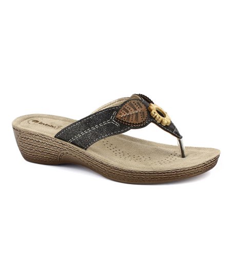 inblu GL000033 Nero Infradito per Donna