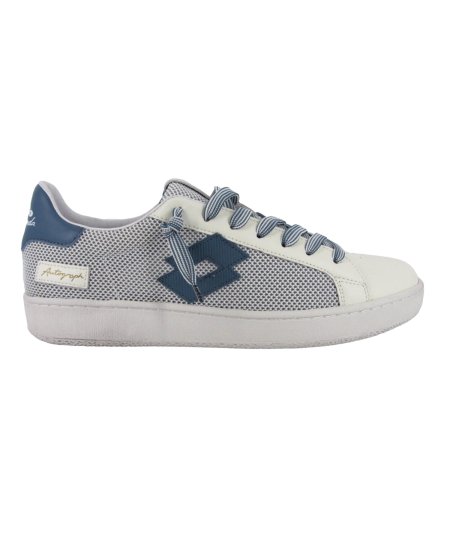 Lotto Autograph Net - Sneakers Casual da Uomo in Pelle e Tessuto Traspirante