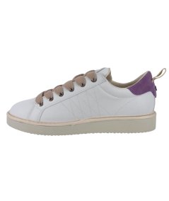 Panchic P01 - Sneakers Casual da Donna in Pelle Bianca con Dettaglio Viola