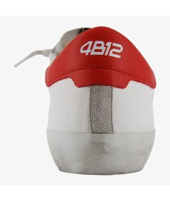 4B12 Suprime U.C04 - Sneakers Uomo in Pelle con Dettaglio a Contrasto