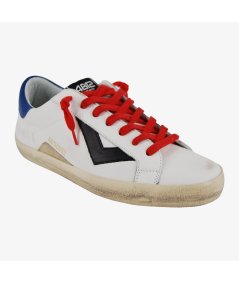 4B12 Surpime U.C03 - Sneakers Uomo in Pelle e Dettaglio Colorato