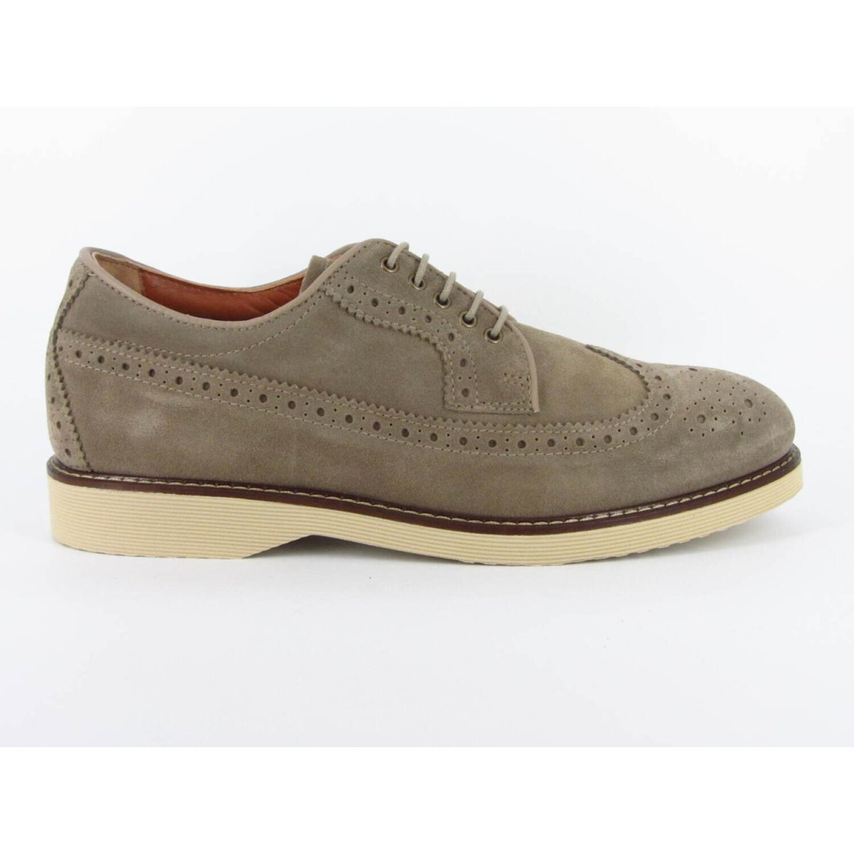 NeroGiardini E302791EU - Derby Uomo in Camoscio Biscotto con suola in EVA