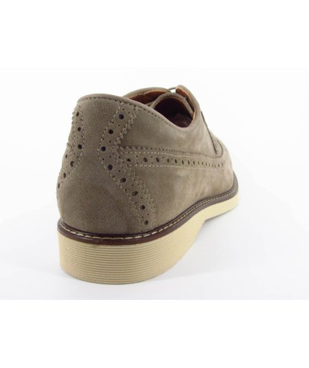 NeroGiardini E302791EU - Derby Uomo in Camoscio Biscotto con suola in EVA