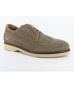 NeroGiardini E302791EU - Derby Uomo in Camoscio Biscotto con suola in EVA