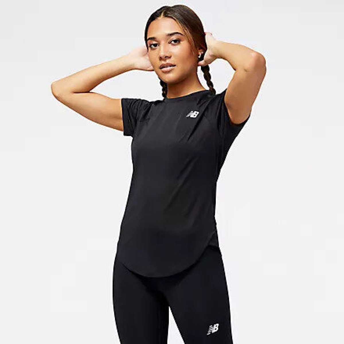New Balance WT23222BK Accelerate Short Sleeve Top