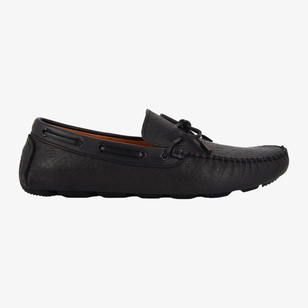 Guess Gallarate II - Mocassino da Uomo con Laccio in Pelle Nero