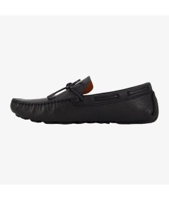 Guess Gallarate II - Mocassino da Uomo con Laccio in Pelle Nero