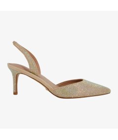 Guess Mylea - Chanel Elegante da Donna con Tacco a Spillo 75 Colore Nude