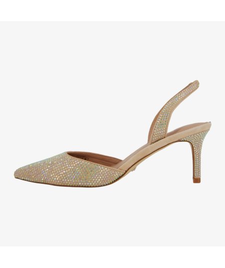 Guess Mylea - Chanel Elegante da Donna con Tacco a Spillo 75 Colore Nude