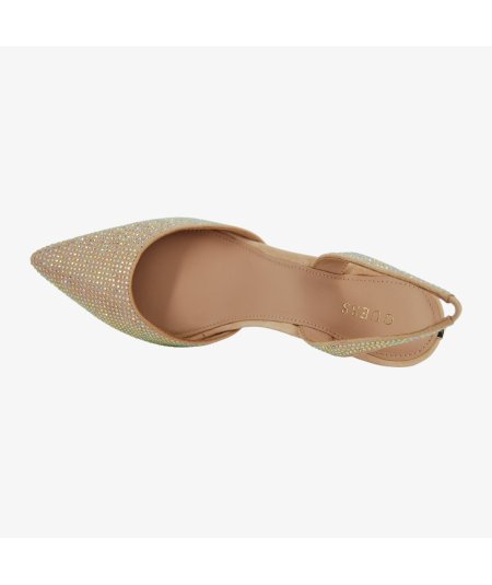 Guess Mylea - Chanel Elegante da Donna con Tacco a Spillo 75 Colore Nude