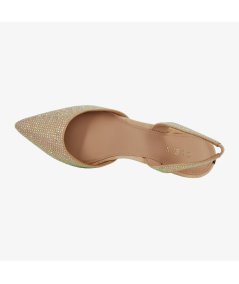 Guess Mylea - Chanel Elegante da Donna con Tacco a Spillo 75 Colore Nude