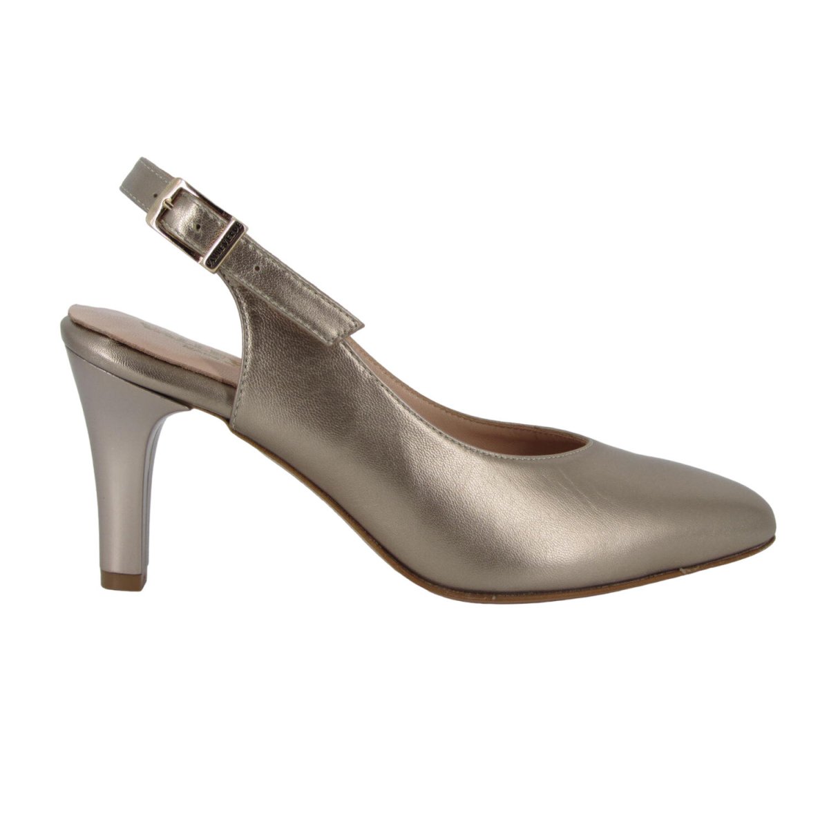 Valleverde 12151 - Chanel da Donna Elegante con Tacco a Spillo da 7 Cm Oro