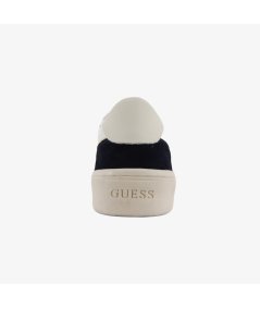 Guess Strave Vintage - Sneakers Casual da Uomo in Pelle Bianca e Camoscio Blu