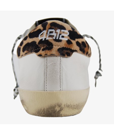 4B12 Suprime DB75 - Sneakers Donna con Glitterato e Dettaglio Animalier