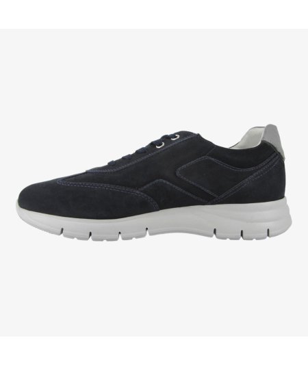 NeroGiardini E302811U - Sneakers da Uomo in Pelle con ZIP Laterale Blu