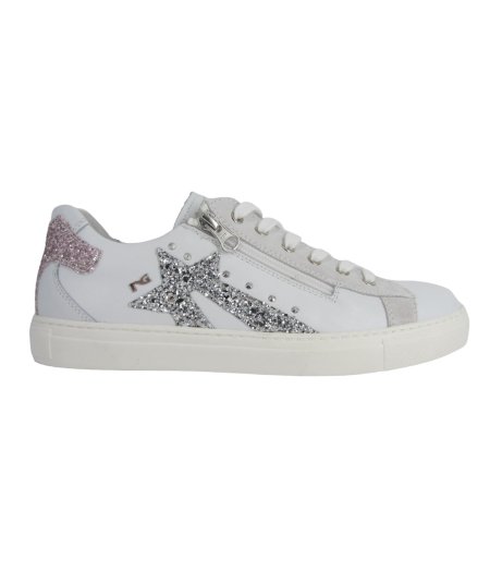 NeroGiardini E306504D - Sneakers Donna con Glitter e ZIP Laterale