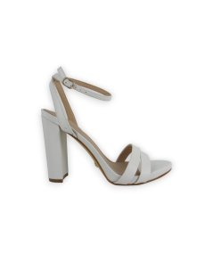 Guess Fynlee - Sandalo Elegante da Donna in Pelle Total White Tacco a Blocco 100