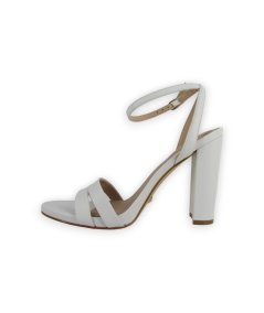 Guess Fynlee - Sandalo Elegante da Donna in Pelle Total White Tacco a Blocco 100