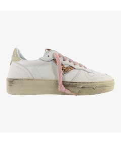 4B12 Hyper D815 - Sneakers Donna con Logo Glitter e Suola Sporcata