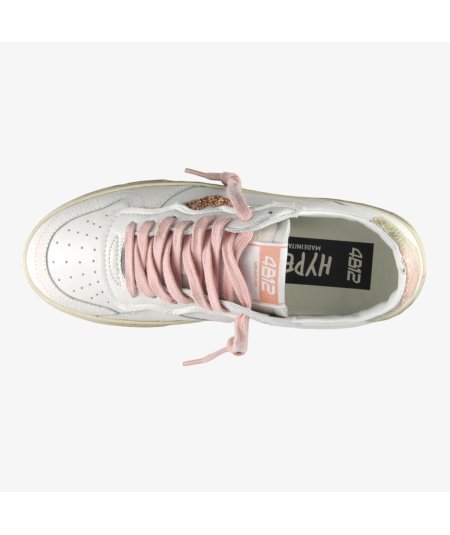 4B12 Hyper D815 - Sneakers Donna con Logo Glitter e Suola Sporcata