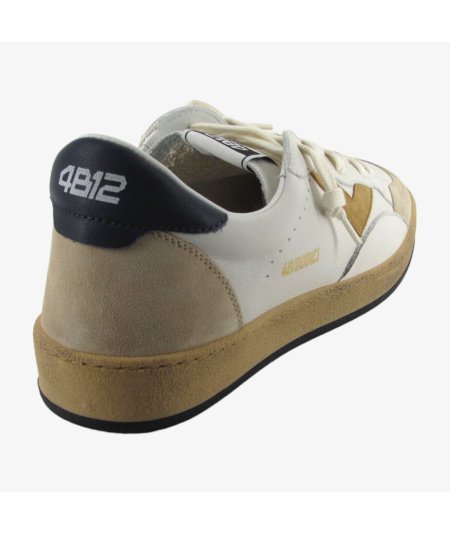 4B12 Play New U17C - Sneakers Uomo in Pelle e Camoscio con Effetto Sporco