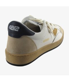4B12 Play New U17C - Sneakers Uomo in Pelle e Camoscio con Effetto Sporco