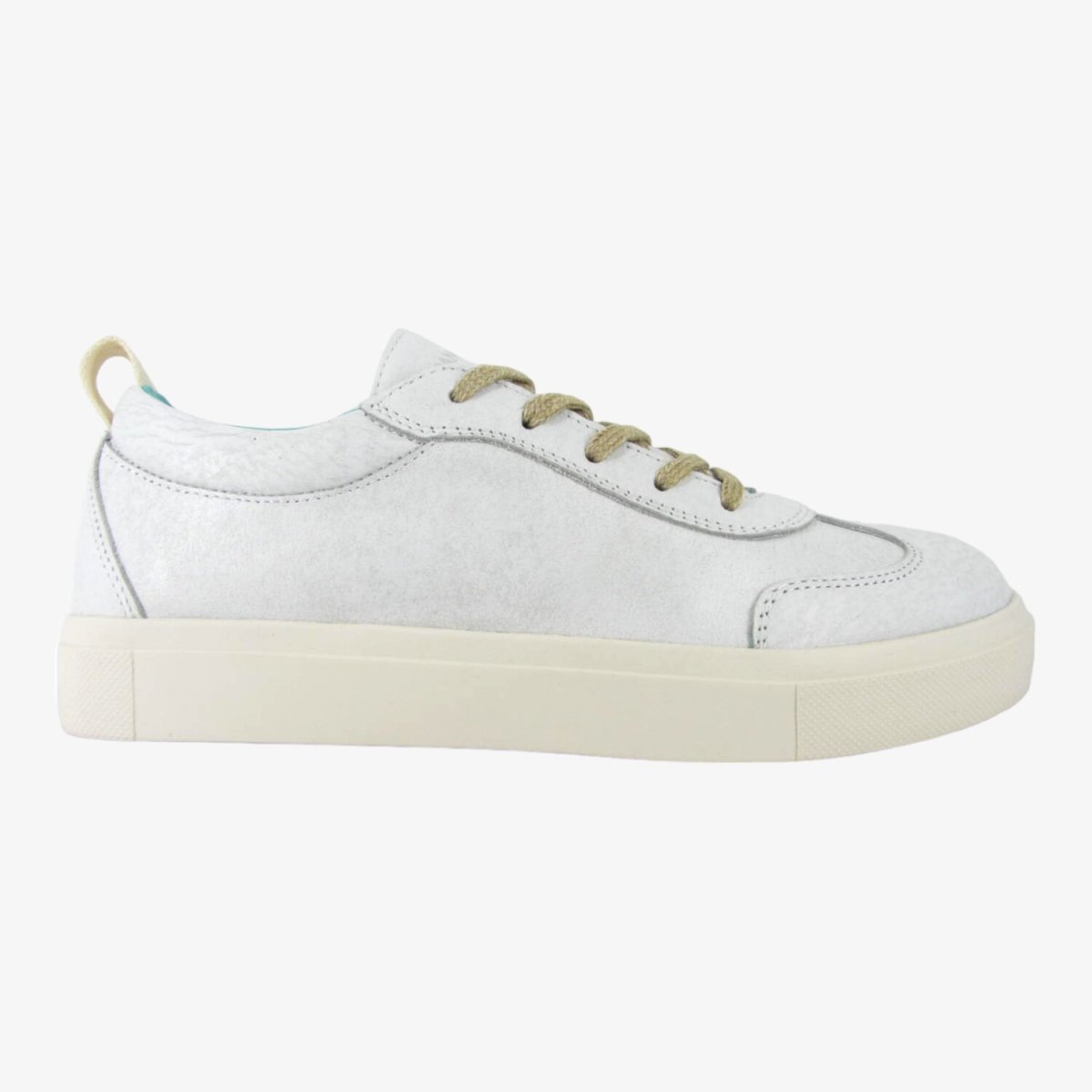 Panchic P08 - Sneakers Casual da Uomo in Pelle Total Whhite Effetto Sporco