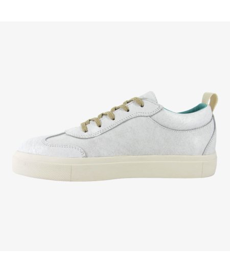 Panchic P08 - Sneakers Casual da Uomo in Pelle Total Whhite Effetto Sporco