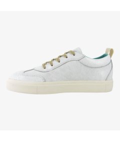 Panchic P08 - Sneakers Casual da Uomo in Pelle Total Whhite Effetto Sporco