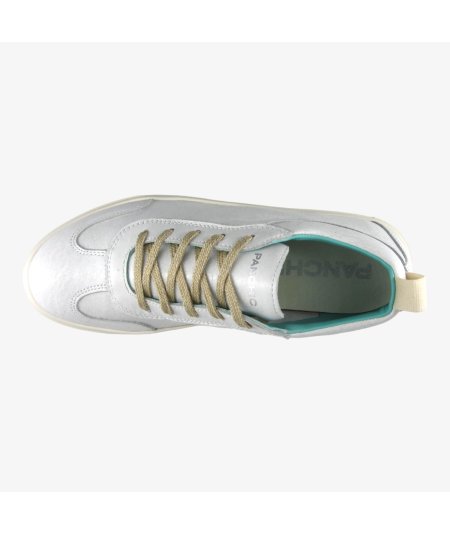 Panchic P08 - Sneakers Casual da Uomo in Pelle Total Whhite Effetto Sporco
