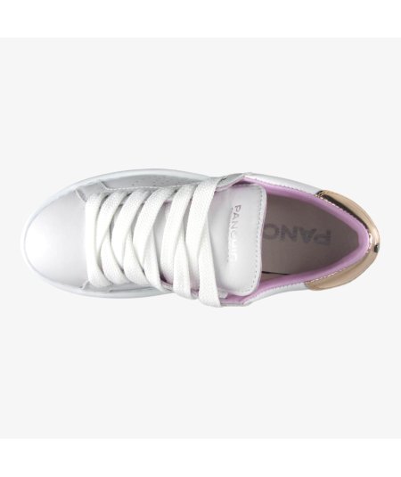 Panchic P01 - Sneakers Casual da Donna in Pelle Bianca con Dettaglio Rame