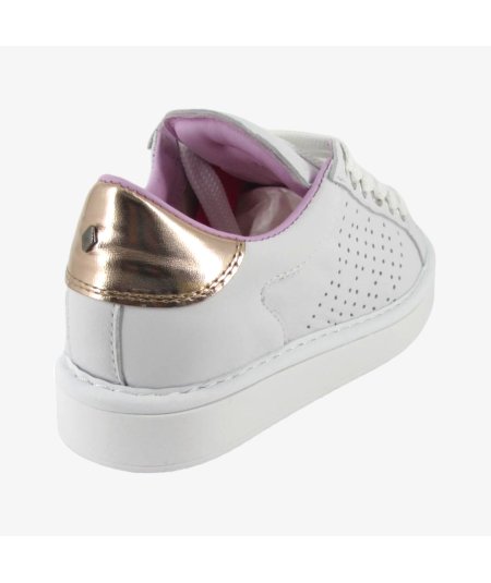 Panchic P01 - Sneakers Casual da Donna in Pelle Bianca con Dettaglio Rame
