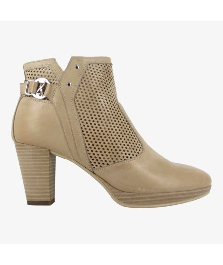 NeroGiardini E409720D - Tronchetto da Donna Traforato con Tacco a Cono