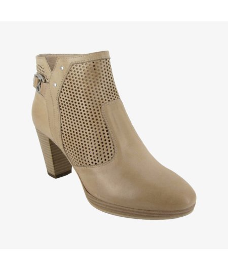 NeroGiardini E409720D - Tronchetto da Donna Traforato con Tacco a Cono