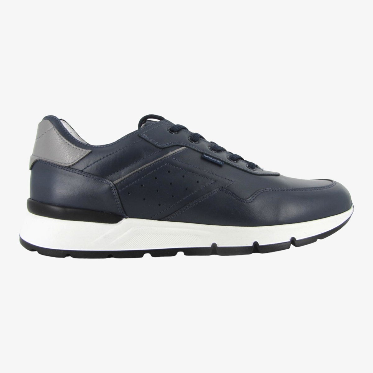 NeroGiardini E400192U - Sneakers da Uomo in Pelle Blu