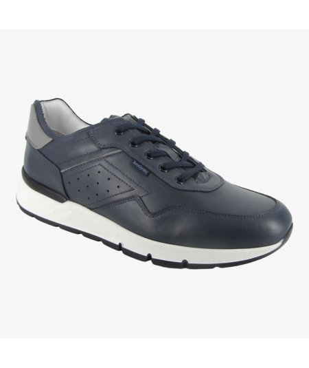 NeroGiardini E400192U - Sneakers da Uomo in Pelle Blu