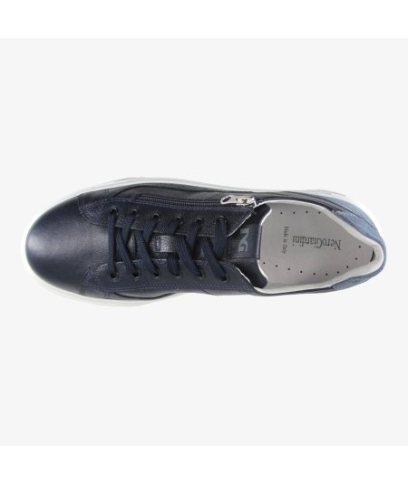 NeroGiardini E400241U - Sneakers da Uomo in Pelle Blu con ZIP