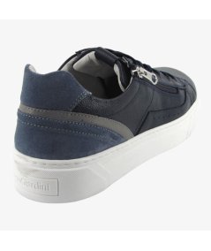 NeroGiardini E400241U - Sneakers da Uomo in Pelle Blu con ZIP