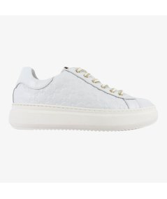 NeroGiardini E409915D - Sneakers da Donna in Pelle Total White