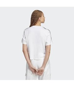 Adidas ESSENTIALS 3-STRIPES SINGLE JERSEY CROP Maglietta a Maniche Corte Donna