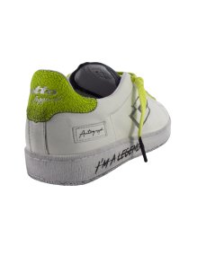 Lotto Autograph Leggenda - Sneakers Casual Uomo in Pelle Bianca Effetto Sporco