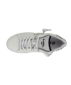 Lotto Autograph Leo W - Sneakers Casual Donna in Pelle Bianca Dettaglio Animalie