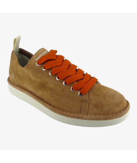 Panchic P01 - Sneakers Casual da Uomo in Camoscio Arancio Bruciato