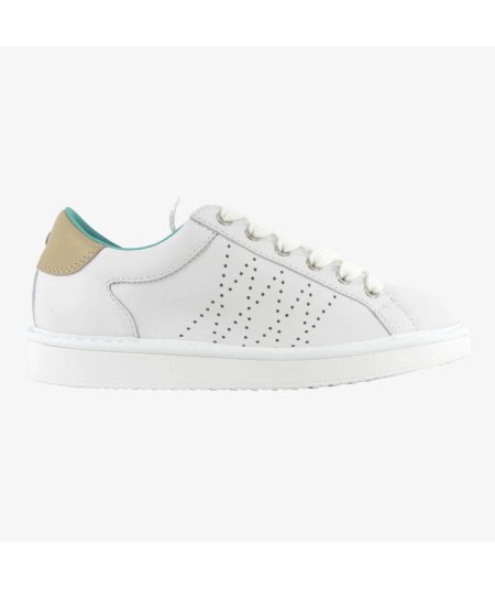 Panchic P01 - Sneaker Casual da Uomo in Pelle Bianca con Dettaglio Neutro