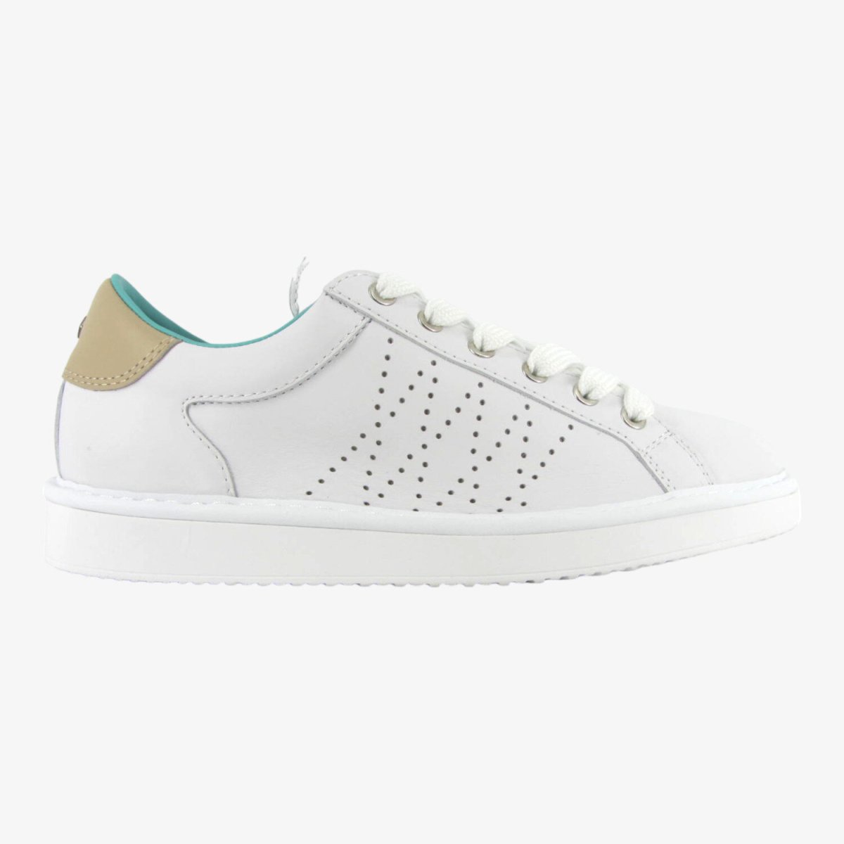 Panchic P01 - Sneaker Casual da Uomo in Pelle Bianca con Dettaglio Neutro